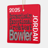 Bowler Extraordinaire Keramisch Ornament (Links)