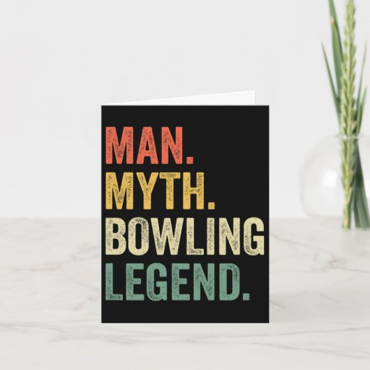Bowler Funny Man Myth Bowling Team Legend  Kaart (Voorkant)
