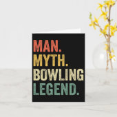 Bowler Funny Man Myth Bowling Team Legend  Kaart (Gele Bloem)