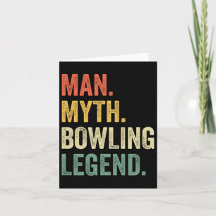 Bowler Funny Man Myth Bowling Team Legend Kaart