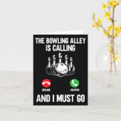 Bowler grappig de Bowling Alley roept en ik Mu Kaart (Gele Bloem)