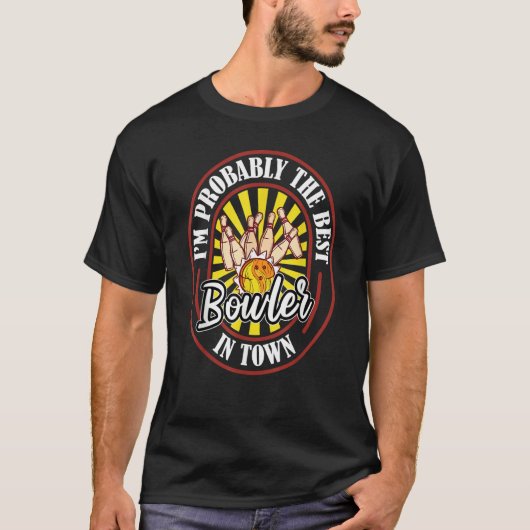 Bowler Humorous Team  League Alley Bowling T-shirt (Voorkant)