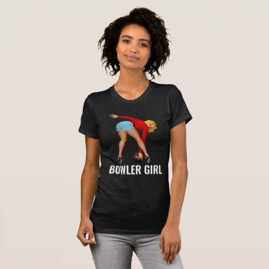 BOWLER MEISJE DAMES BOWLING T-SHIRTS (Voorkant volledig)
