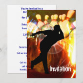 Bowler met een Strike Explosion Invite Kaart (Voorkant / Achterkant)