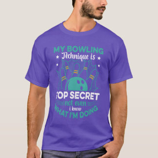Bowler Mijn Bowlingtechniek Isop Geheime Grappige T-shirt