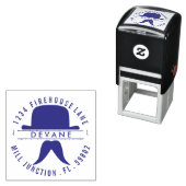 Bowler & Mustache Zelfinkt Retouradres Stempel (In situ)