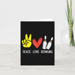 Bowler Peace Love Bowling Mannen Vrouwen Kinder Pe Kaart