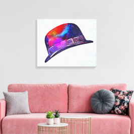 Bowler pet canvas afdruk