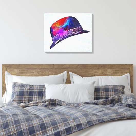 Bowler pet canvas afdruk (Insitu (Slaapkamer))