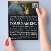 Bowler Portret, Ten-Pin Bowling Tournament Flyer (Hand)