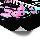 Bowler Rollin' Into 13 Bowling 13th Birthday Kinde Poster (Hoek)