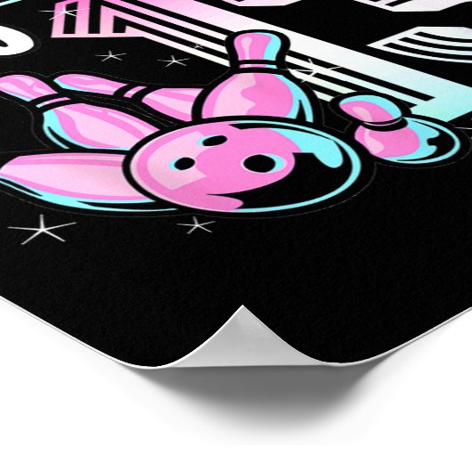 Bowler Rollin' Into 13 Bowling 13th Birthday Kinde Poster (Hoek)