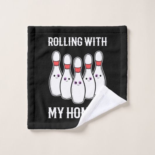 Bowler rolt met mijn huizen washandje (Wasdoekje)