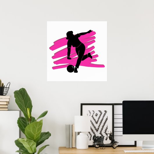 bowler silhouet poster (Thuiskantoor)