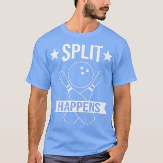 Bowler Sports Bowling Player Split is Bowling T-shirt