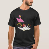 Bowler Strike Bowling Team Bowling Pins Flamingo B T-shirt (Voorkant)