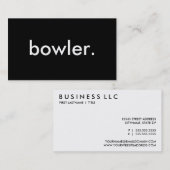 bowler. visitekaartje (Voorkant / Achterkant)