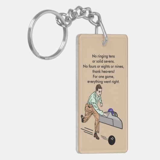 Bowlers 300 game, volledig  tekst sleutelhanger (Voorkant Links)
