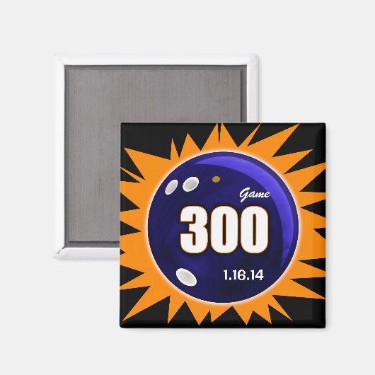 Bowler's 300 perfecte game, Bowling Ball Design, Magneet (Voorkant / Achterkant)