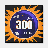 Bowler's 300 perfecte game, Bowling Ball Design, Magneet (Voorkant)