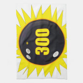 Bowler's 300 perfecte game, Bowling Ball grafische Theedoek (Verticaal)