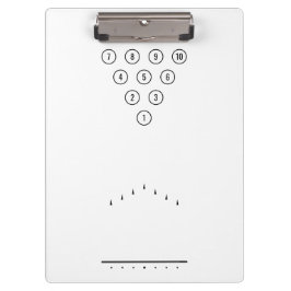 Bowler's Best Friend Bowling Pins en Lane Chart Klembord