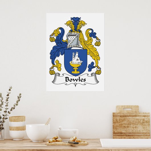Bowles Family Crest Poster (Keuken)