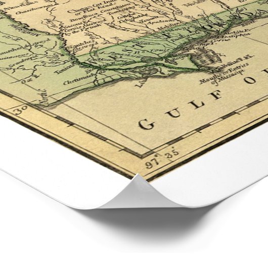 Bowles Map of America 1784 Poster (Hoek)