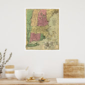 Bowle's Map of New England 1784 Poster (Keuken)