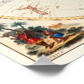  Bowles Pocket Map van de wereld Poster (Hoek)