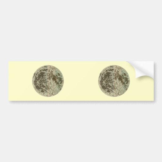Bowles' Selenography of a Map of the Moon - 1780 Bumpersticker (Voorkant)