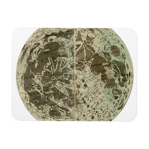 Bowles' Selenography of a Map of the Moon - 1780 Magneet