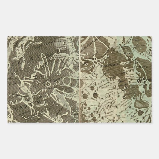 Bowles' Selenography of a Map of the Moon - 1780 Rechthoekige Sticker (Voorkant)
