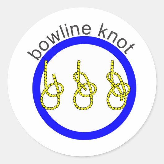 Bowlineknoop Ronde Sticker (Voorkant)
