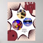 Bowling 11th Birthday Photo Collage Poster (Voorkant)