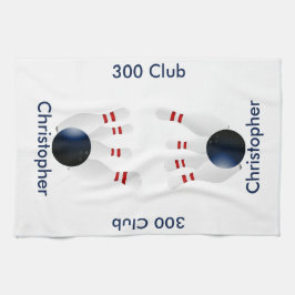 Bowling 300 Club Gepersonaliseerd Theedoek