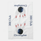 Bowling 300 Club Gepersonaliseerd Theedoek (Verticaal)