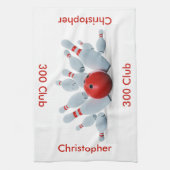 Bowling 300 Club Gepersonaliseerd Theedoek (Verticaal)