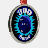 Bowling 300 game, blauwe graphics, metalen ornament (Rechts)