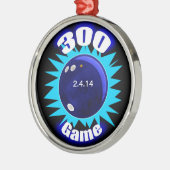 Bowling 300 game, blauwe graphics, metalen ornament (Links)