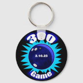 Bowling 300-game Blues Aluminium Sleutelhanger (Voorkant)