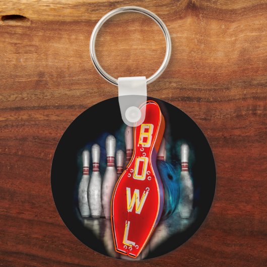 Bowling 300-game Blues Aluminium Sleutelhanger (Achterkant)