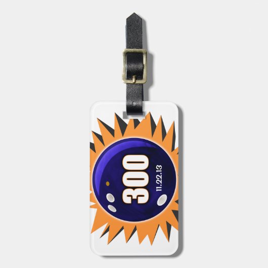 Bowling 300 Game - Bowling Ball Bag, Bagagelabel (Voorkant verticaal)