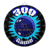 Bowling 300 Game, met date, Dartbord (Voorkant)