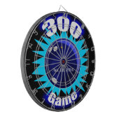 Bowling 300 game, met datum, dartboard met kunst dartbord (Voorkant Links)