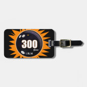 Bowling 300 Game Oranje & Black, Ball Bag, Bagagelabel (Voorkant horizontaal)