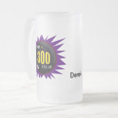 Bowling 300 game, Paars met Bowling Ball Art, Matglas Bierpul (Voorkant links)