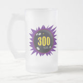 Bowling 300 game, Paars met Bowling Ball Art, Matglas Bierpul (Links)