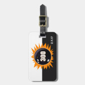 Bowling 300 Oranje game-gloed Bagagelabel (Voorkant verticaal)