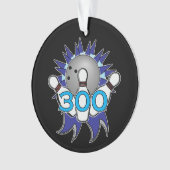 Bowling 300 Score naam en team Ornament (voorkant)